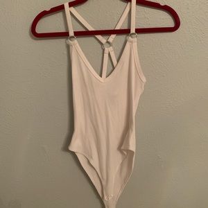White cotton body suit